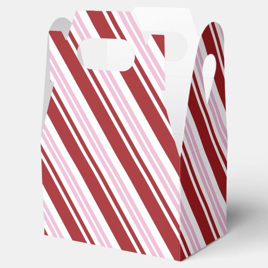 Rood- en roze peppermint Stripe Bedankdoosjes (Geopend)