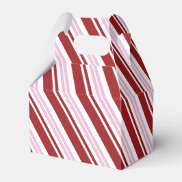 Rood- en roze peppermint Stripe Bedankdoosjes