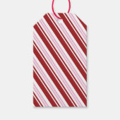 Rood- en roze peppermint Stripe Cadeaulabel (Voorkant)