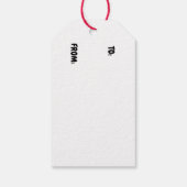 Rood- en roze peppermint Stripe Cadeaulabel (Achterkant)