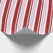 Rood- en roze peppermint Stripe Cadeaupapier (Hoek)