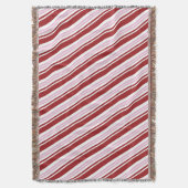 Rood- en roze peppermint Stripe Deken (Voorkant Verticaal)