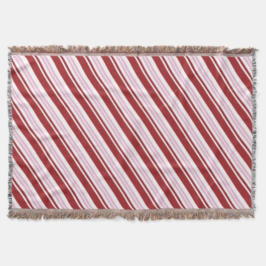 Rood- en roze peppermint Stripe Deken (Voorkant)