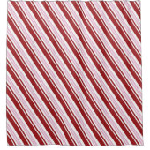 Rood- en roze peppermint Stripe Douchegordijn (Voorkant)