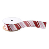 Rood- en roze peppermint Stripe Satijnen Lint (Spoel)