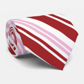 Rood- en roze peppermint Stripe Stropdas (Opgerold)