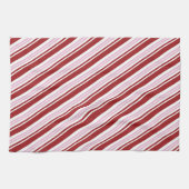 Rood- en roze peppermint Stripe Theedoek (Horizontaal)