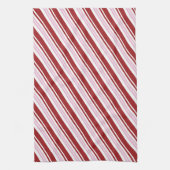 Rood- en roze peppermint Stripe Theedoek (Verticaal)