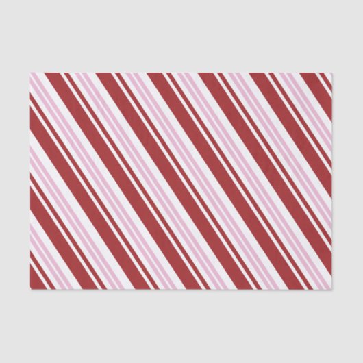 Rood- en roze peppermint Stripe Tissuepapier (Voorkant)