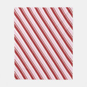 Rood- en roze permint fleece deken (Voorkant)