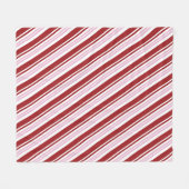 Rood- en roze permint fleece deken (Voorkant (Horizontaal))