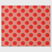 Rood en Roze Plaid Tomaat Tartan Patroon Cadeaupapier (Vlak)