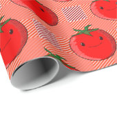 Rood en Roze Plaid Tomaat Tartan Patroon Cadeaupapier (Rol Hoek)