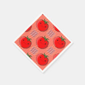 Rood en Roze Plaid Tomaat Tartan Patroon Servet (Hoek)