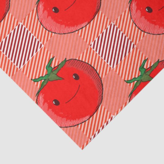 Rood en Roze Plaid Tomaat Tartan Patroon Tissuepapier (Detail)