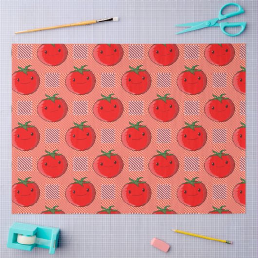 Rood en Roze Plaid Tomaat Tartan Patroon Tissuepapier (Craft)