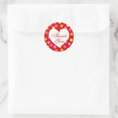 Rood en Roze Polka Dot Dank u Ronde Sticker (Tas)