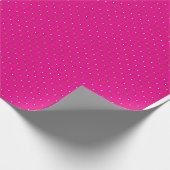 Rood en roze polka dot inpakpapier met gelijkmatig (Hoek)
