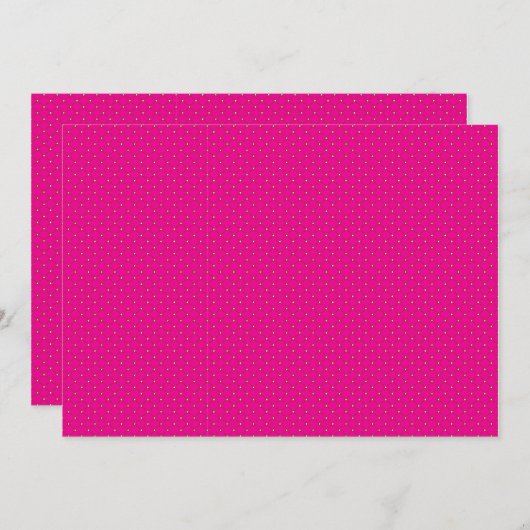 Rood en roze polka dot inpakpapier met gelijkmatig kaart (Voorkant / Achterkant)