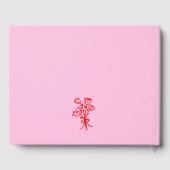 Rood en Roze Retro Handlettering Gastenboek (Achterkant)