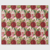 Rood en roze roze ontkoppelingskraft of cadeaupapier (Vlak)