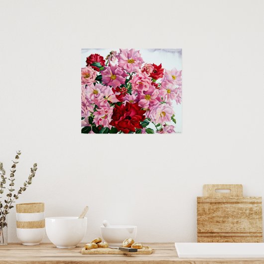 Rood en roze rozen 2008 poster (Keuken)
