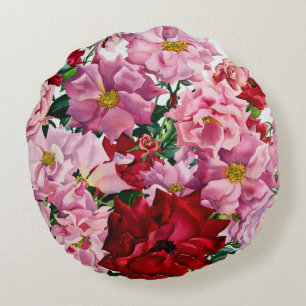 Rood en roze rozen 2008 rond kussen