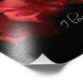 Rood en roze rozen "Ik hou van je" Foto Afdrukken (Hoek)