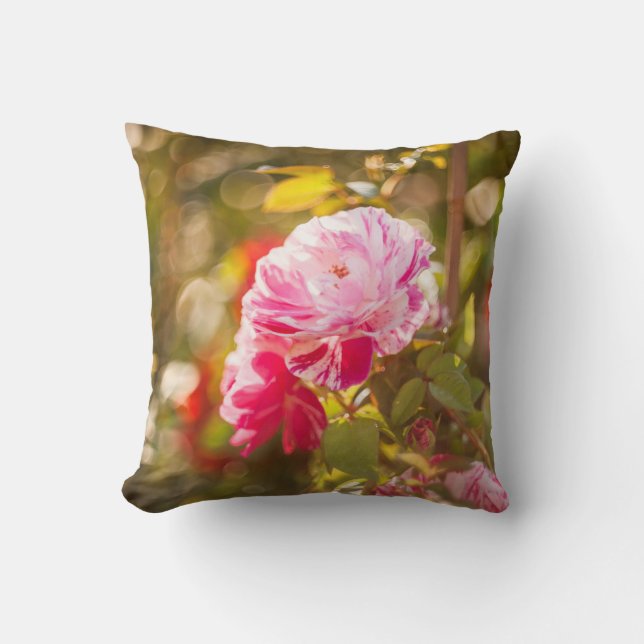 Rood- en roze rozen kussen (Voorkant)