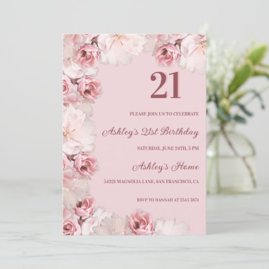 Rood- en roze rozen op zaterdag kaart (Staand voorkant)