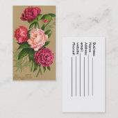 , Rood en Roze Rozen Visitekaartje (Voorkant / Achterkant)