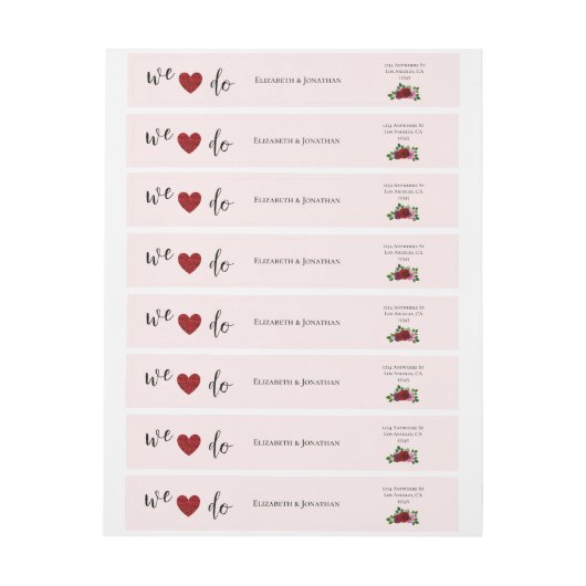 Rood- en roze rozenhuwelijk (Vel)