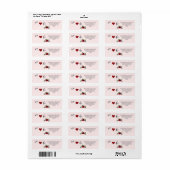 Rood- en roze rozenhuwelijk etiket (Full Sheet)
