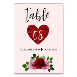 Rood- en roze rozenhuwelijk kaart