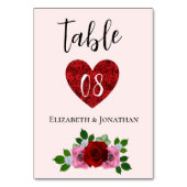 Rood- en roze rozenhuwelijk kaart (Achterkant)