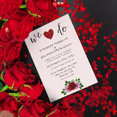 Rood- en roze rozenhuwelijk kaart