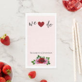 Rood- en roze rozenhuwelijk servet (Insitu)