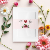 Rood- en roze rozenhuwelijk uitnodigingen wikkel