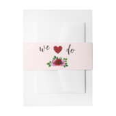 Rood- en roze rozenhuwelijk uitnodigingen wikkel (Voorkant Voorbeeld)