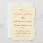 Rood- en roze sarcastische huwelijkskaarten kaart (Achterkant)