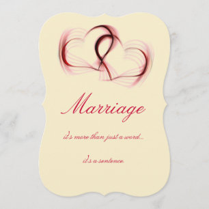 Rood- en roze sarcastische huwelijkskaarten kaart