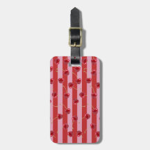 Rood en roze streepdesign met kersen