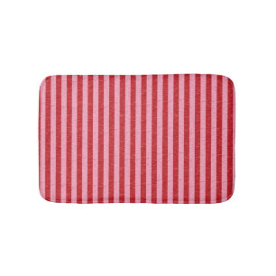 Rood- en roze stripes Bath Mat