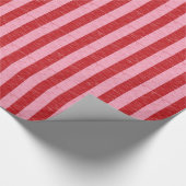Rood- en roze stripes — Verpakkingspapier Cadeaupapier (Hoek)