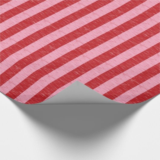 Rood- en roze stripes — Verpakkingspapier Cadeaupapier (Hoek)