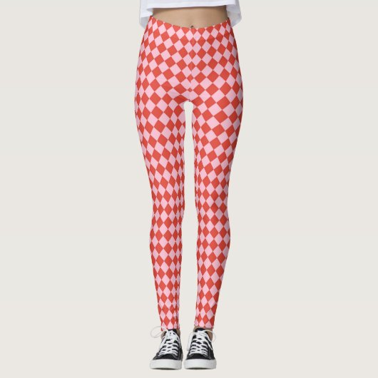 Rood- en roze toetsenbord leggings (Voorkant)