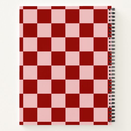 Rood- en roze toetsenbord notitieboek (Achterkant)