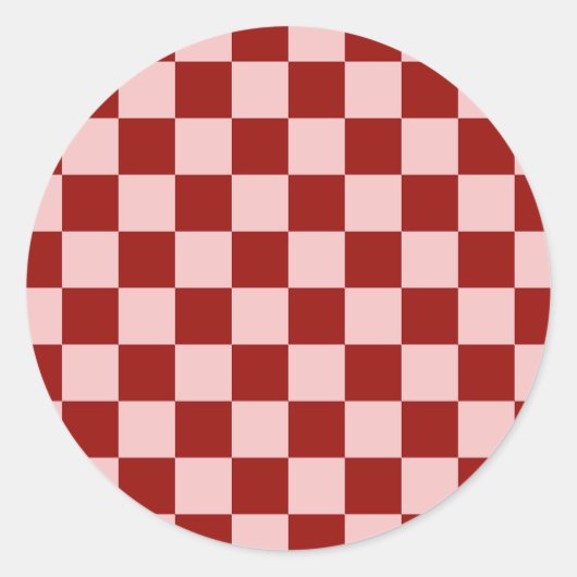 Rood- en roze toetsenbord ronde sticker (Voorkant)