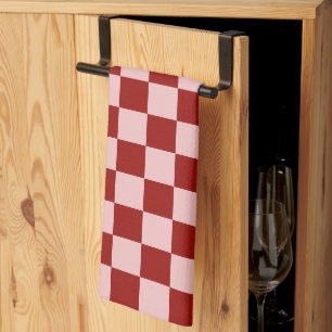 Rood- en roze toetsenbord theedoek