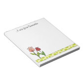 Rood- en roze Tulpen Aangepast 5,5 x 6 Notitieblok (Schuin)